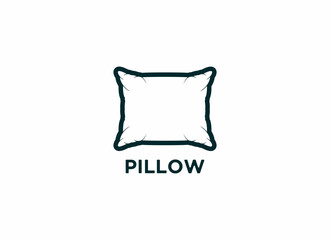 pillow illustration logo on white background