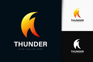 Thunder flash logo design