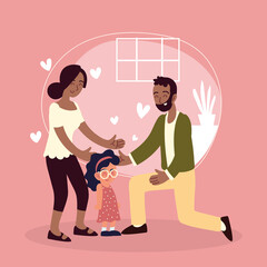 family and adopted little girl