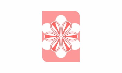 Calm flower vector logo