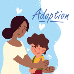 mom with kid in adoption