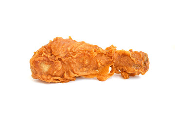 Drumsticks crispy fried chicken on a white background