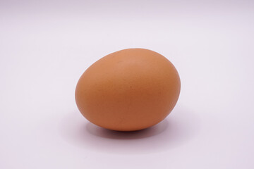 Chicken eggs on a white background.