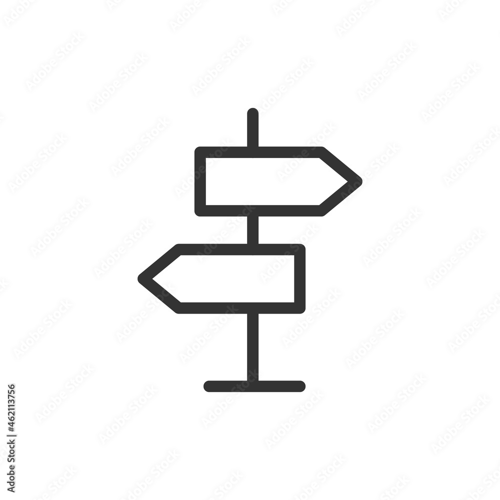 Poster vector route line icon.