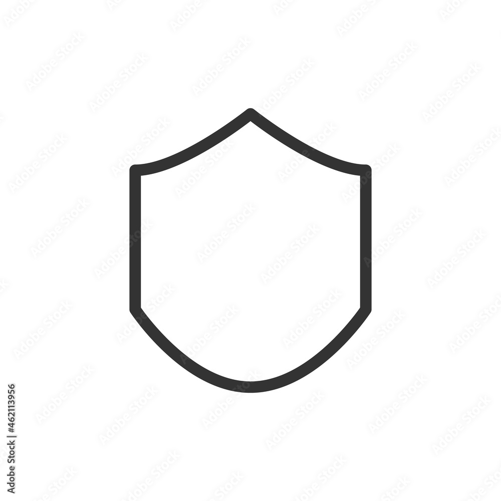 Sticker outline design of shield icon.