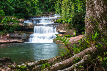 Tad Kham waterfall, Beautiful waterfall in Phu Langka national Park, Nakhon Phanom  province, ThaiLand.