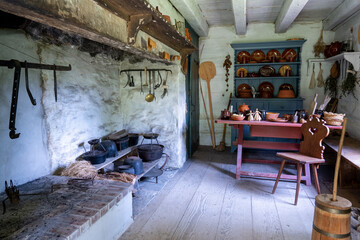 Historic Log Cabin Kitchen