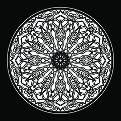Circular pattern mandala art decoration elements
