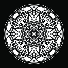 Circular pattern mandala art decoration elements