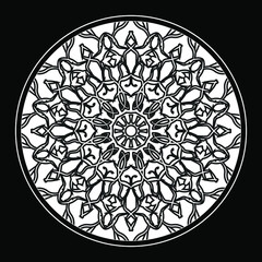 Circular pattern mandala art decoration elements