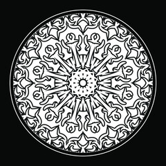 Circular pattern mandala art decoration elements