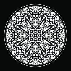 Circular pattern mandala art decoration elements