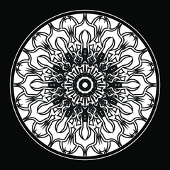 Circular pattern mandala art decoration elements