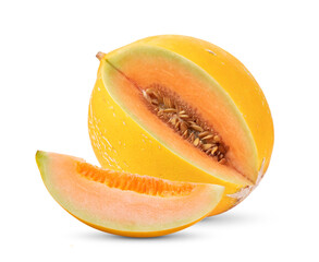 melon on white background