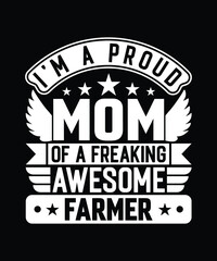 Mom Farmer T Shirt Design.