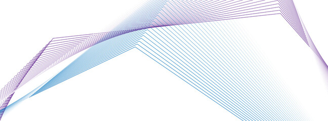 Blue violet minimal curved lines abstract futuristic tech background. Vector digital banner design