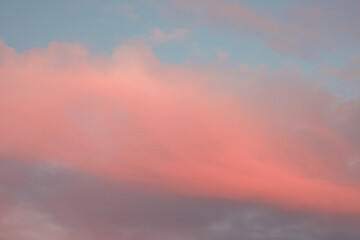 Naklejka na ściany i meble ピンクと水色の空 Pink and light blue sky