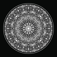 Circular pattern mandala art decoration elements