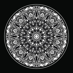 Circular pattern mandala art decoration elements