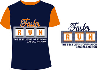 Run marathon typography t-shirt © golam