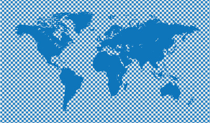 Blue Gradient World map. Vector illustration EPS10
