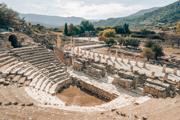 Fototapeta na wymiar Odeion of Ephesus in Ephesus Ancient City, Turkey