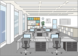 オフィス(事務所、事務室)の背景