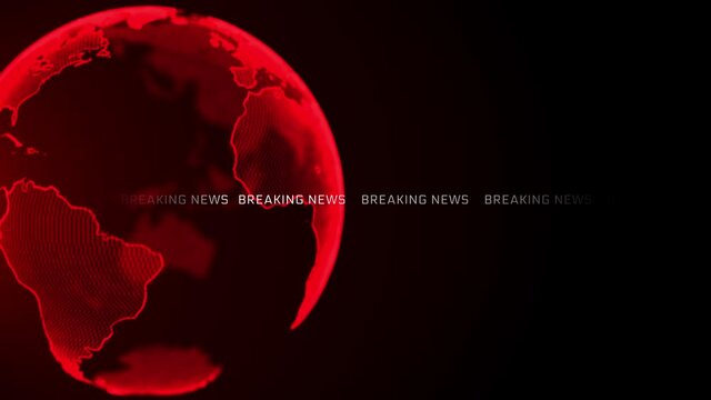 Breaking news broadcast concept design template for news channels or internet tv background backdrop. technological or business news article. News room. Realistic studio for recording TV programs