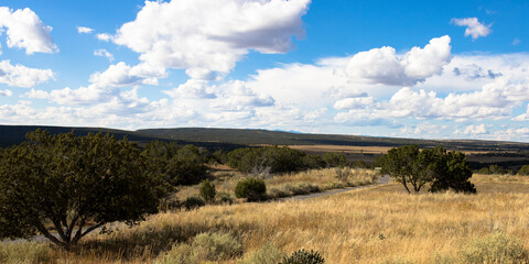 View of the landscape from the ruins of Gran Quivira Mission Church in New Mexico