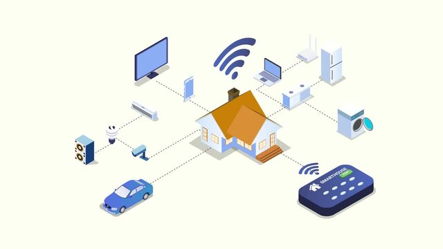 Smart home control system with wireless connection