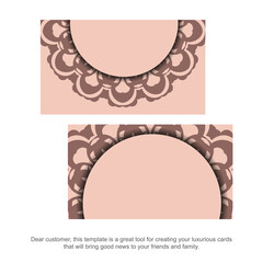 Congratulatory Brochure in pink color with a vintage pattern for your congratulations.