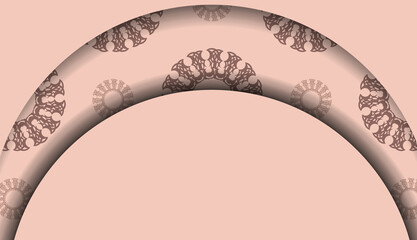 Congratulatory Brochure in pink color with an abstract ornament for your congratulations.