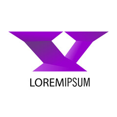 v logo colorful mascot template