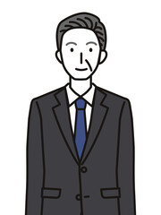 スーツを着たシニア男性