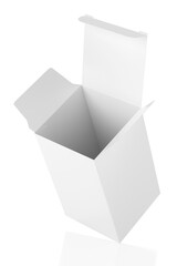 LED light bulb with blank paper package isolated.