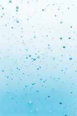 Blue bubbles in fresh water