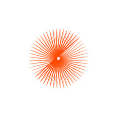 Creative vector illustration of geometric sun beams. Stock Vector illustration isolated on white background.
