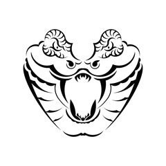 Snake Head Logo Mascot Emblem. Sport logo concept vector.