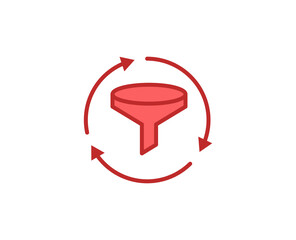 Funnel flat icon. 