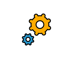 Gear premium line icon. Simple high quality pictogram. Modern outline style icons. Stroke vector illustration on a white background. 
