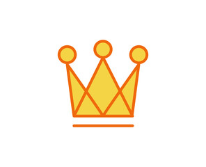 Crown flat icon. Thin line signs for design logo, visit card, etc. Single high-quality outline symbol for web design or mobile app. Marketing outline pictogram.