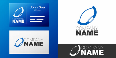 Logotype Medieval bow icon isolated on white background. Medieval weapon. Logo design template element. Vector