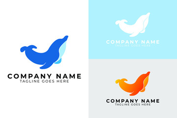 Modern Dolphin Logo Design Template
