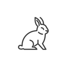 Rabbit animal line icon