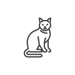 Cat animal line icon