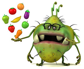 Fun germ - 3D Illustration