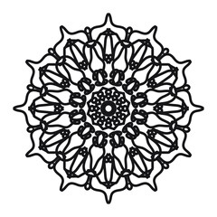Vector round abstract circle. Mandala style.