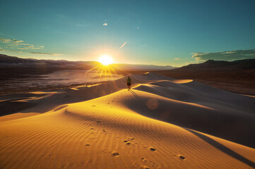 Fototapeta na wymiar Hike in the desert