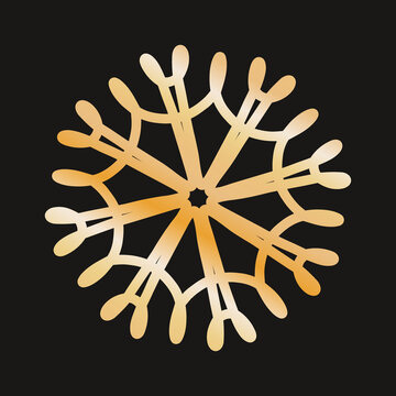 recommend clip art: cute snowflake, festive christmas design of unique winter symbol