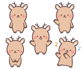 トナカイのバリエーションセット